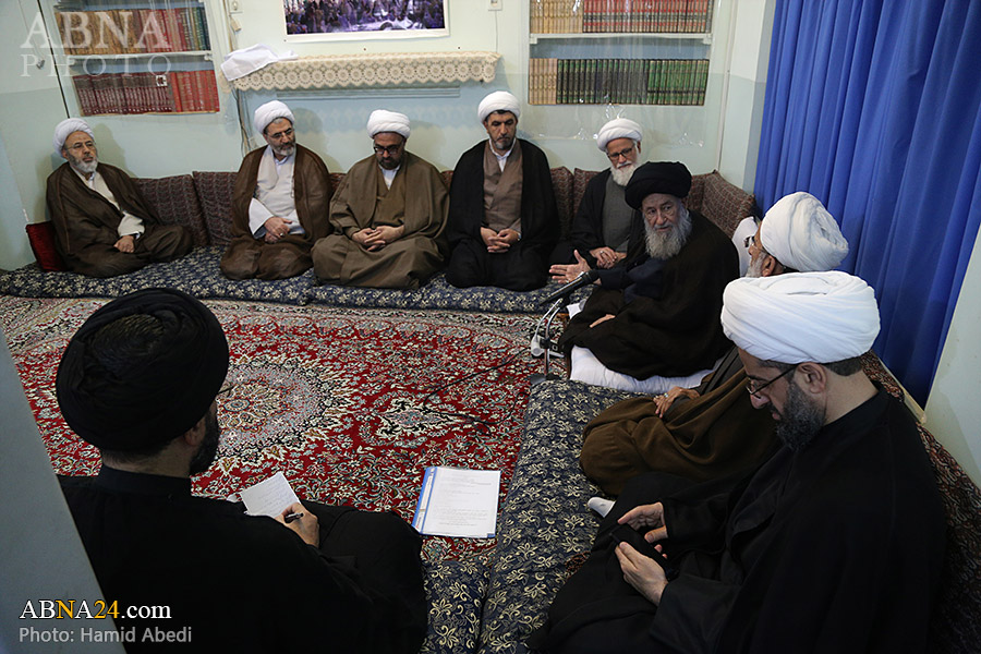 گزارش تصویری/ دیدار شورای علمی همایش بین‌المللی حضرت ابوطالب(ع) با آیت الله علوی گرگانی