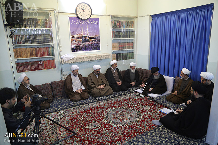 گزارش تصویری/ دیدار شورای علمی همایش بین‌المللی حضرت ابوطالب(ع) با آیت الله علوی گرگانی